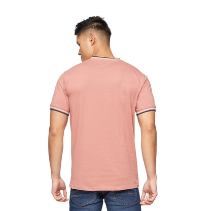 Brick Red - Back - Crosshatch Mens Ordale T-Shirt