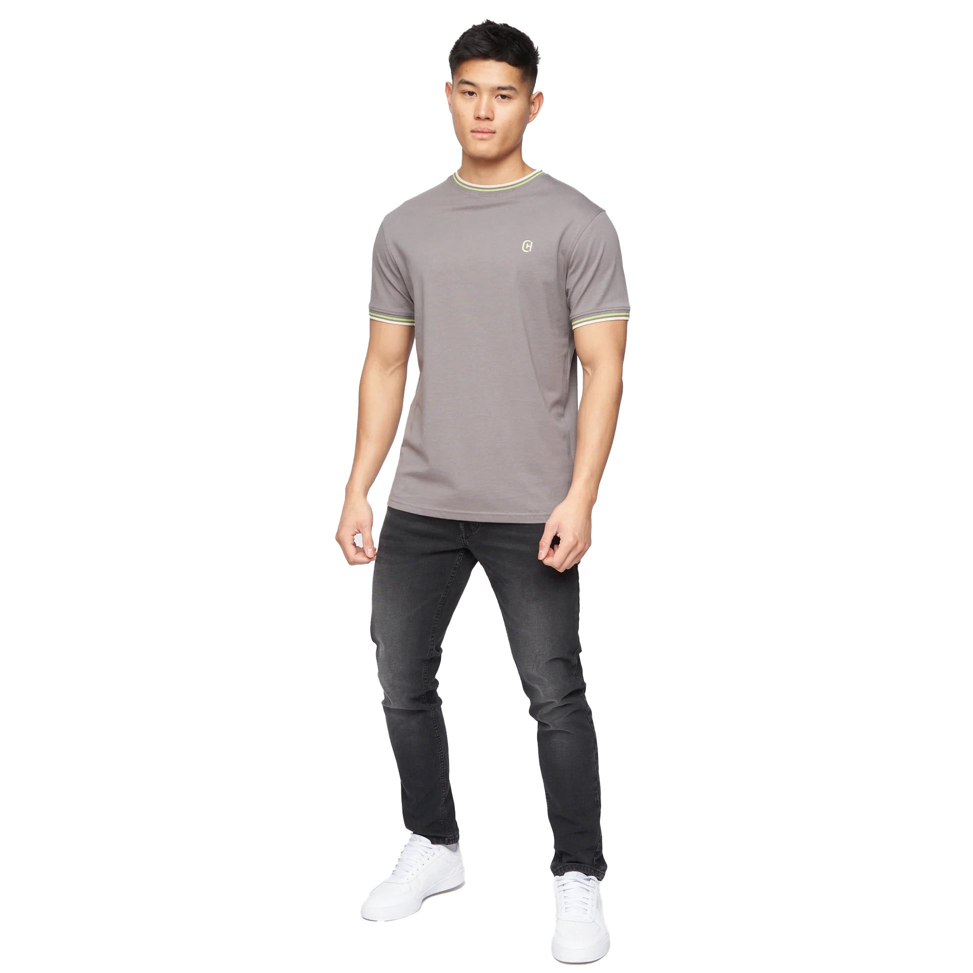 Grey - Lifestyle - Crosshatch Mens Ordale T-Shirt