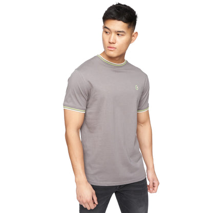 Grey - Front - Crosshatch Mens Ordale T-Shirt