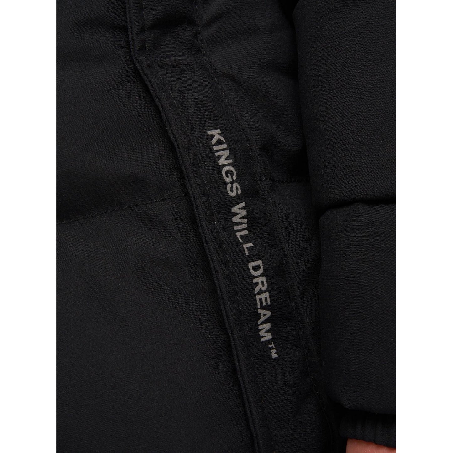 Black - Side - Kings Will Dream Boys Maximo Long Puffer Jacket