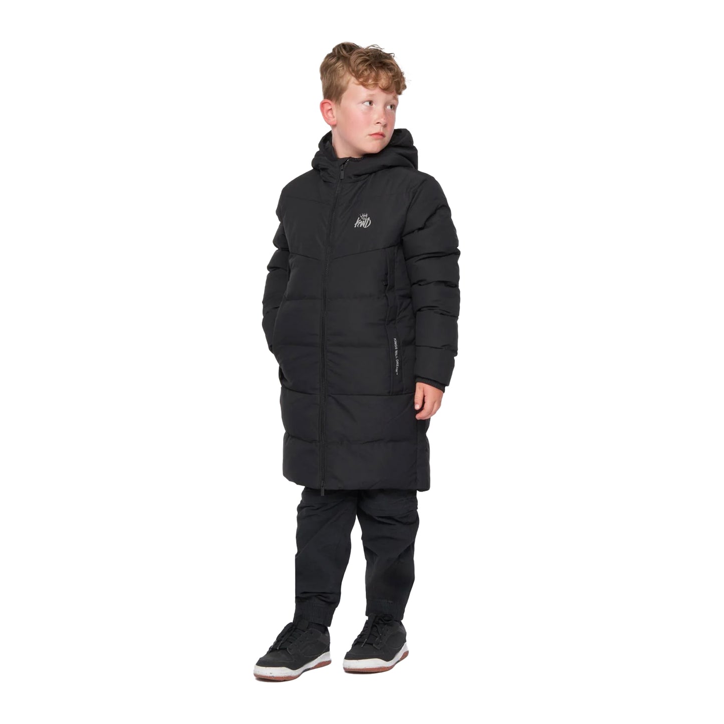 Black - Lifestyle - Kings Will Dream Boys Maximo Long Puffer Jacket