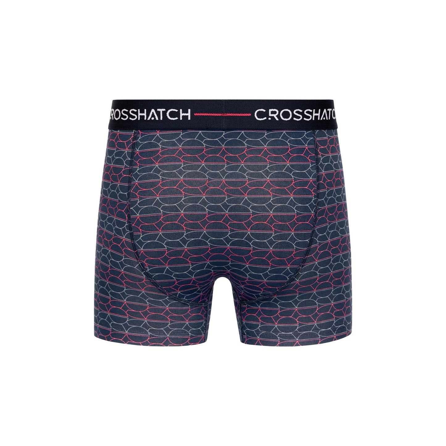 Red - Back - Crosshatch Mens Locky Boxer Shorts (Pack of 3)