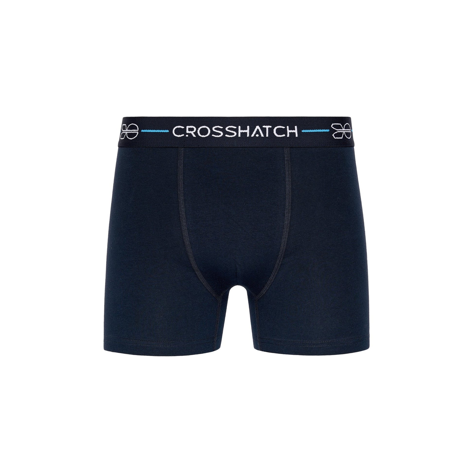 Green - Side - Crosshatch Mens Locky Boxer Shorts (Pack of 3)
