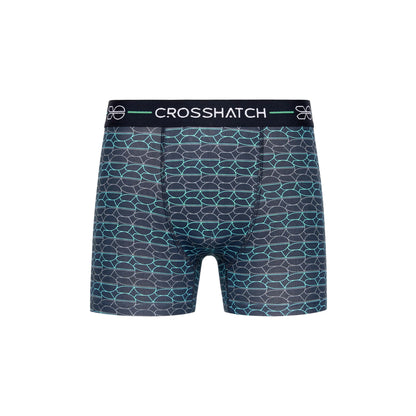 Green - Pack Shot - Crosshatch Mens Locky Boxer Shorts (Pack of 3)