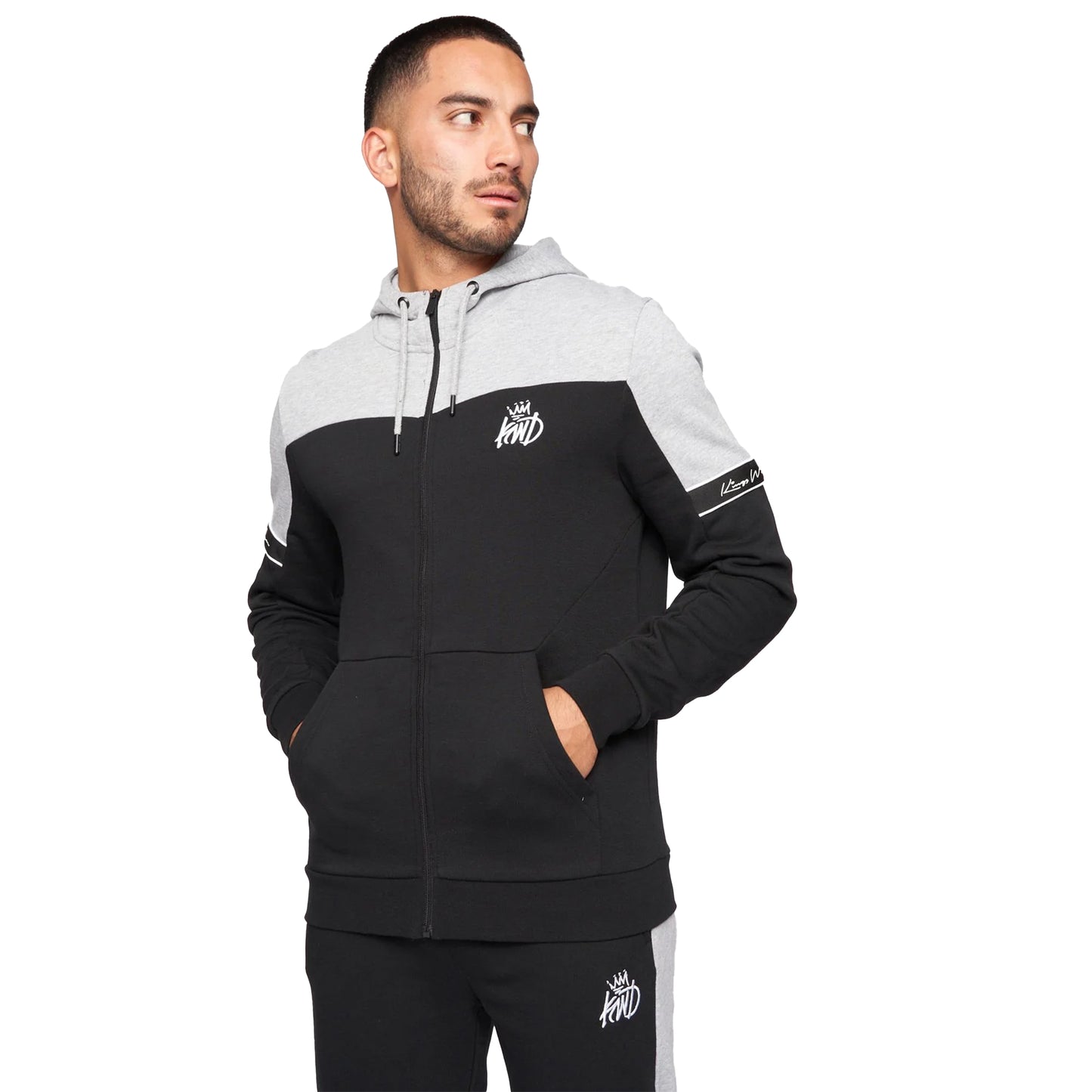 Black-Grey - Front - Kings Will Dream Mens Teso Hoodie