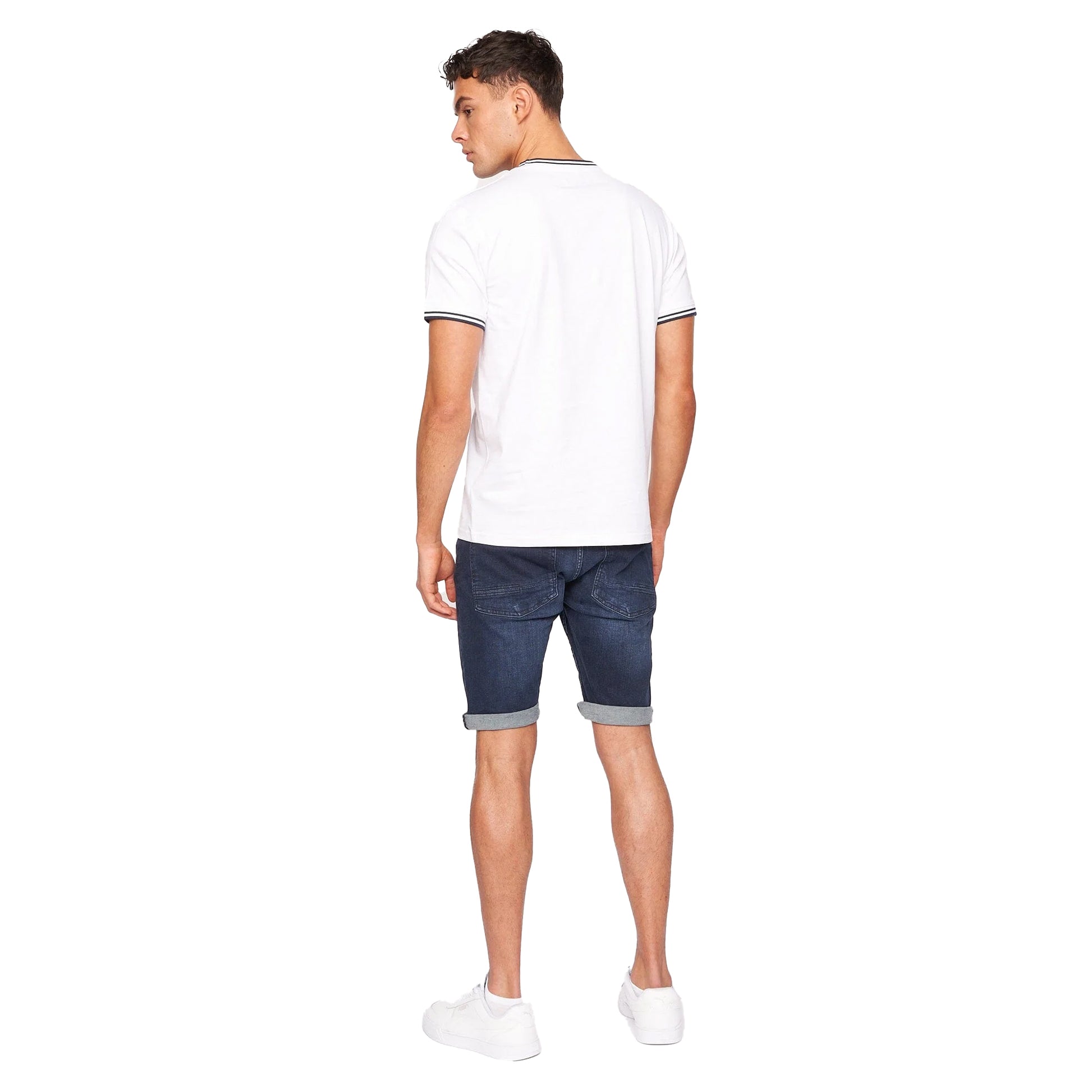 White - Back - Crosshatch Mens Loader T-Shirt