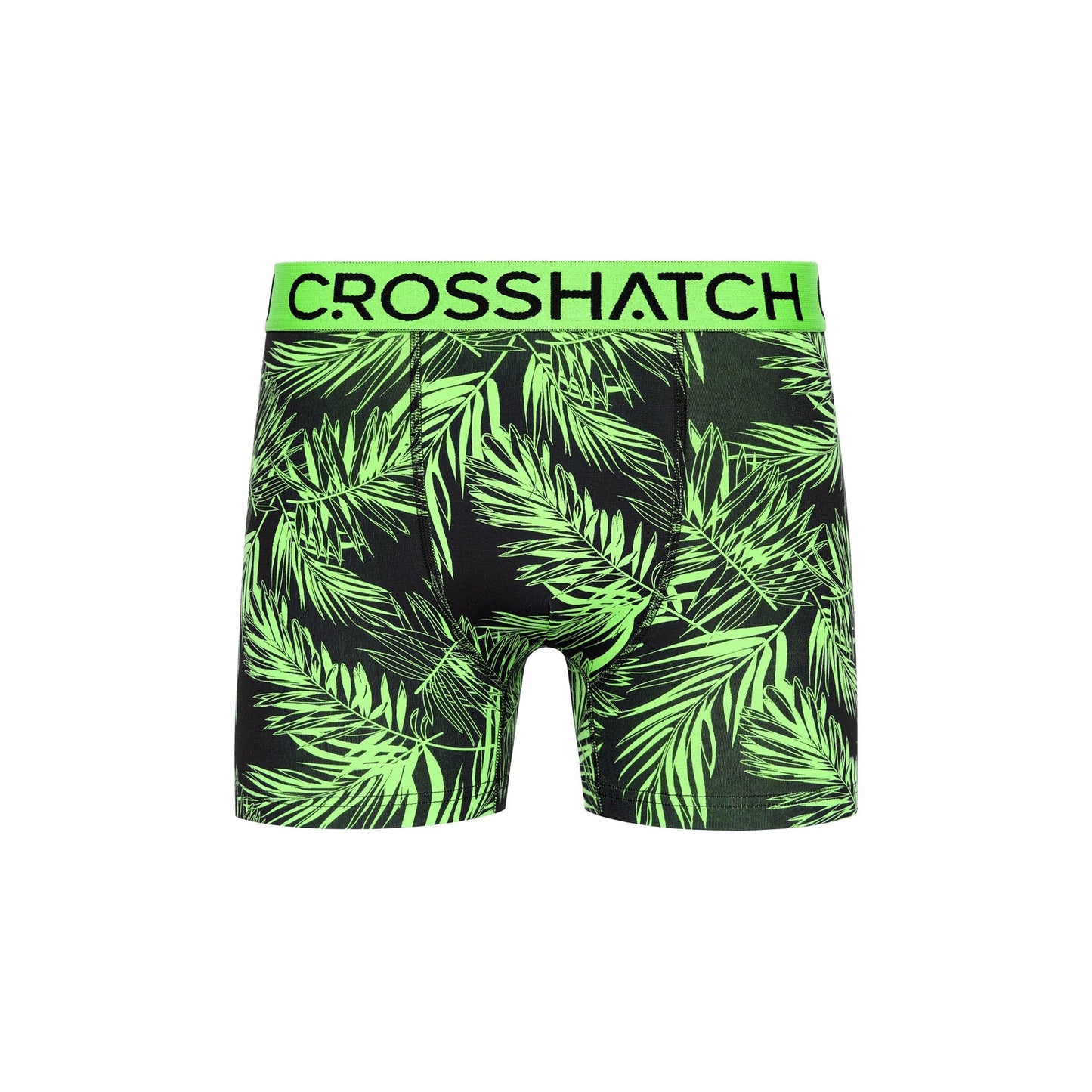 Green-Grey-Black - Side - Crosshatch Mens Grimsby Boxer Shorts (Pack of 3)