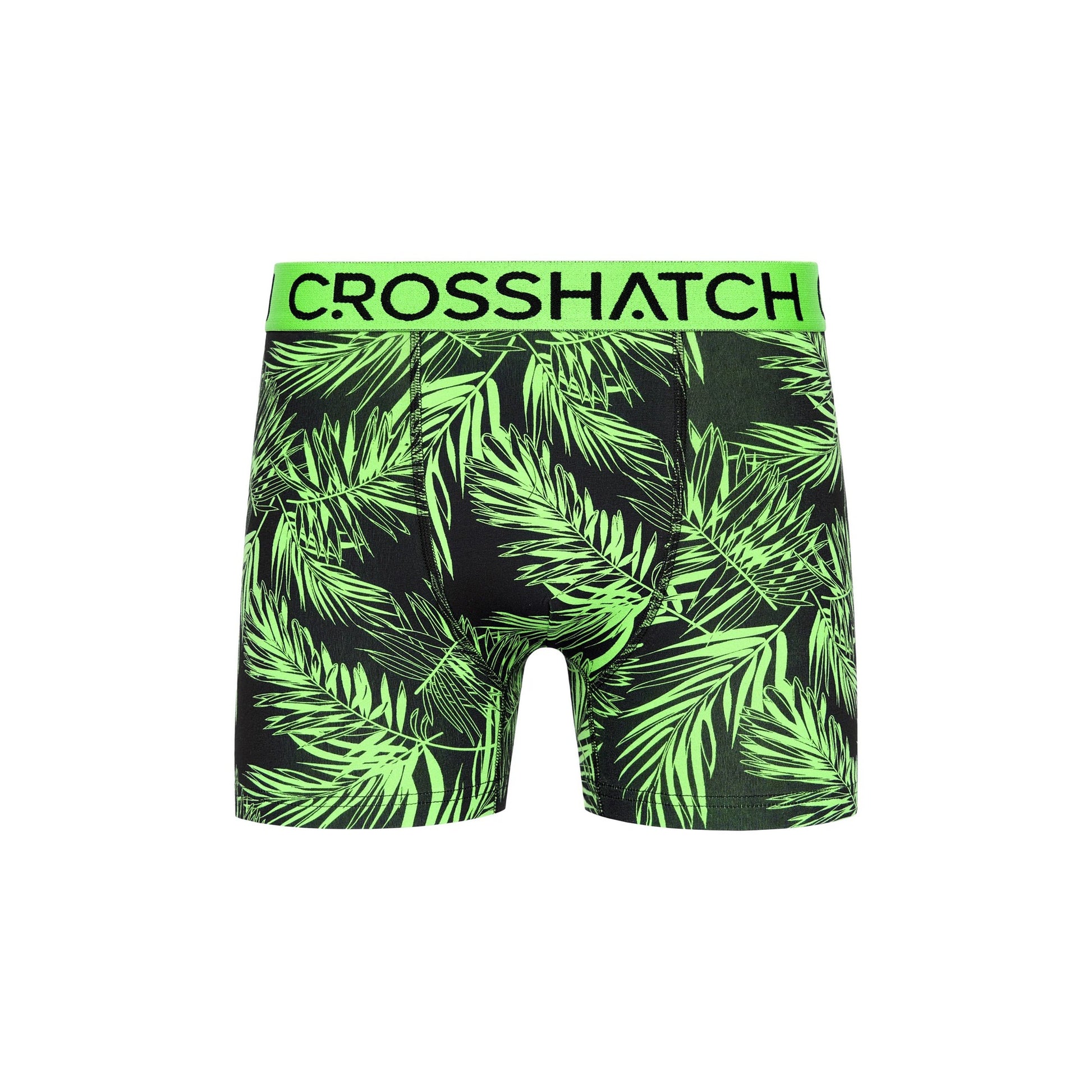 Green-Grey-Black - Side - Crosshatch Mens Grimsby Boxer Shorts (Pack of 3)