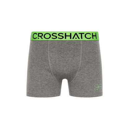 Green-Grey-Black - Pack Shot - Crosshatch Mens Grimsby Boxer Shorts (Pack of 3)