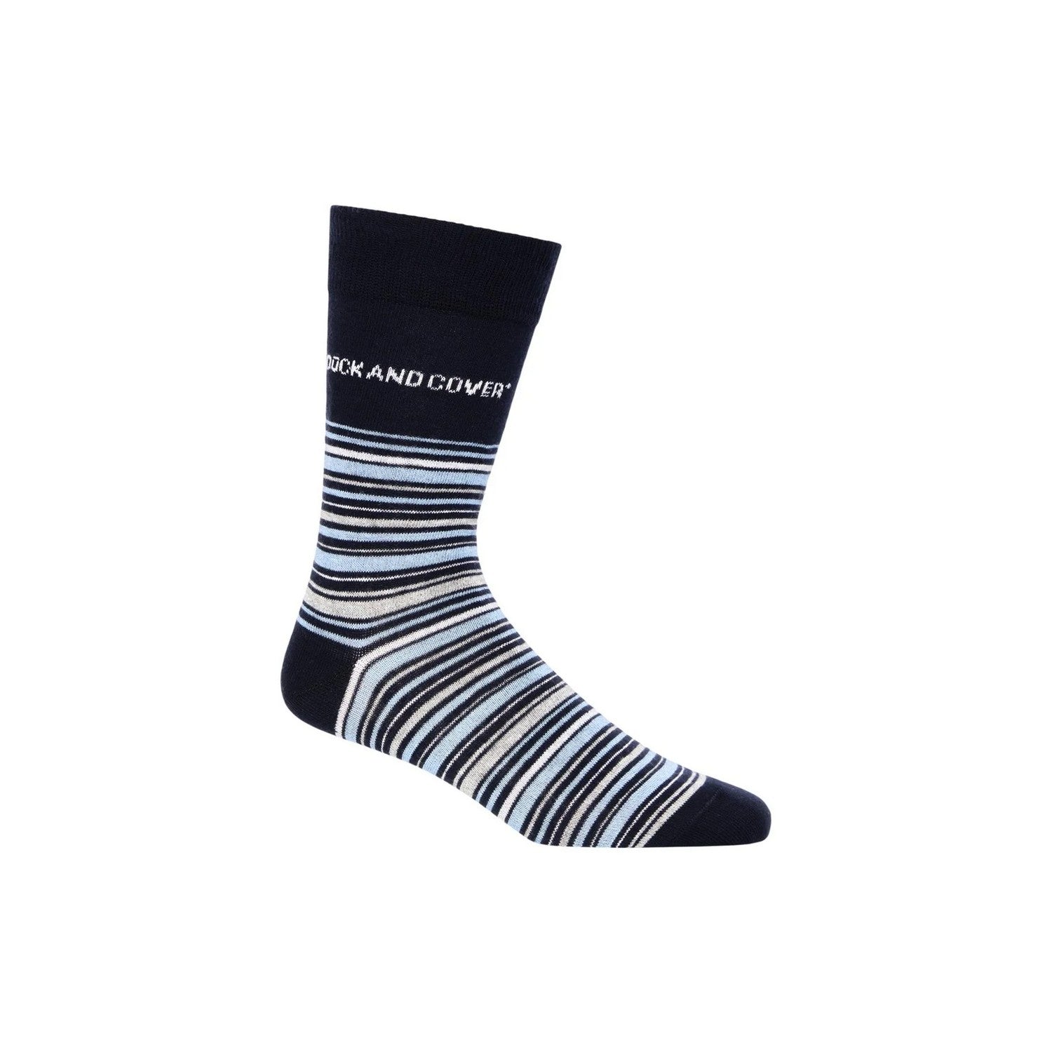 Black-Grey-Blue - Side - Duck and Cover Mens Bilkons Socks (Pack of 3)