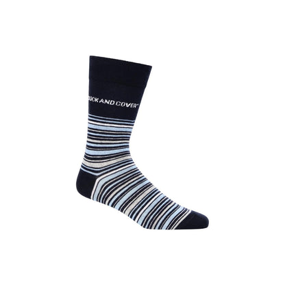 Black-Grey-Blue - Side - Duck and Cover Mens Bilkons Socks (Pack of 3)