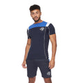Navy - Front - Crosshatch Mens Rentrays T-Shirt & Shorts Set