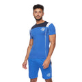 Blue - Front - Crosshatch Mens Rentrays T-Shirt & Shorts Set