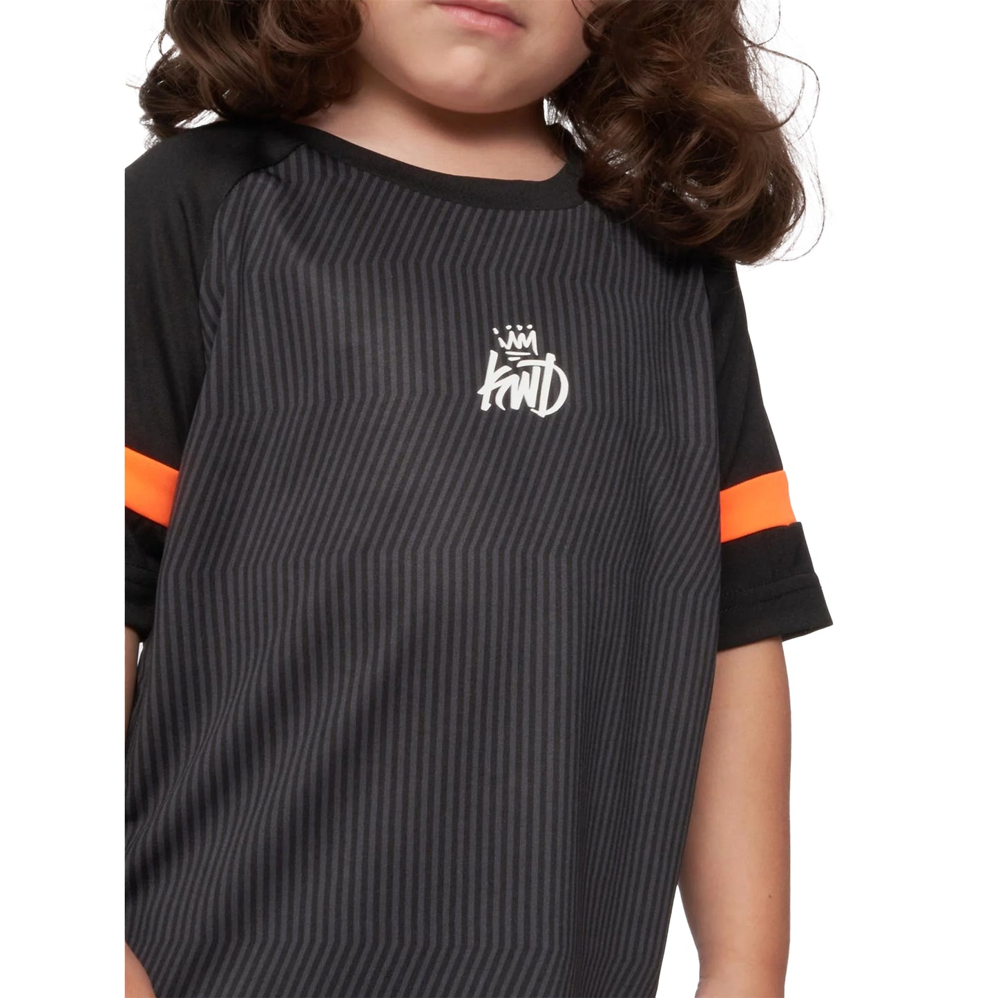 Black-Shocking Orange - Side - Kings Will Dream Childrens-Kids Zadar T-Shirt & Shorts Set