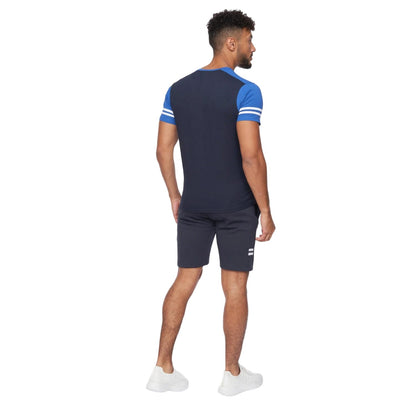 Navy-Blue - Back - Crosshatch Womens-Ladies Techland T-Shirt & Shorts Set