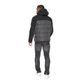 Asphalt - Back - Kings Will Dream Mens Deyton Colour Block Short Puffer Jacket