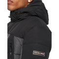 Asphalt - Side - Kings Will Dream Mens Deyton Colour Block Short Puffer Jacket
