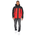 Black-Red - Lifestyle - Kings Will Dream Mens Deyton Colour Block Short Puffer Jacket