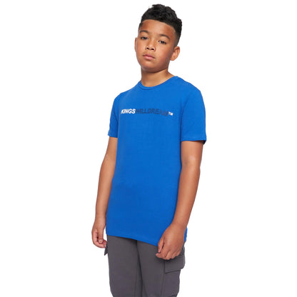 Lapis Blue-Black-White - Front - Kings Will Dream Boys Quinn T-Shirt