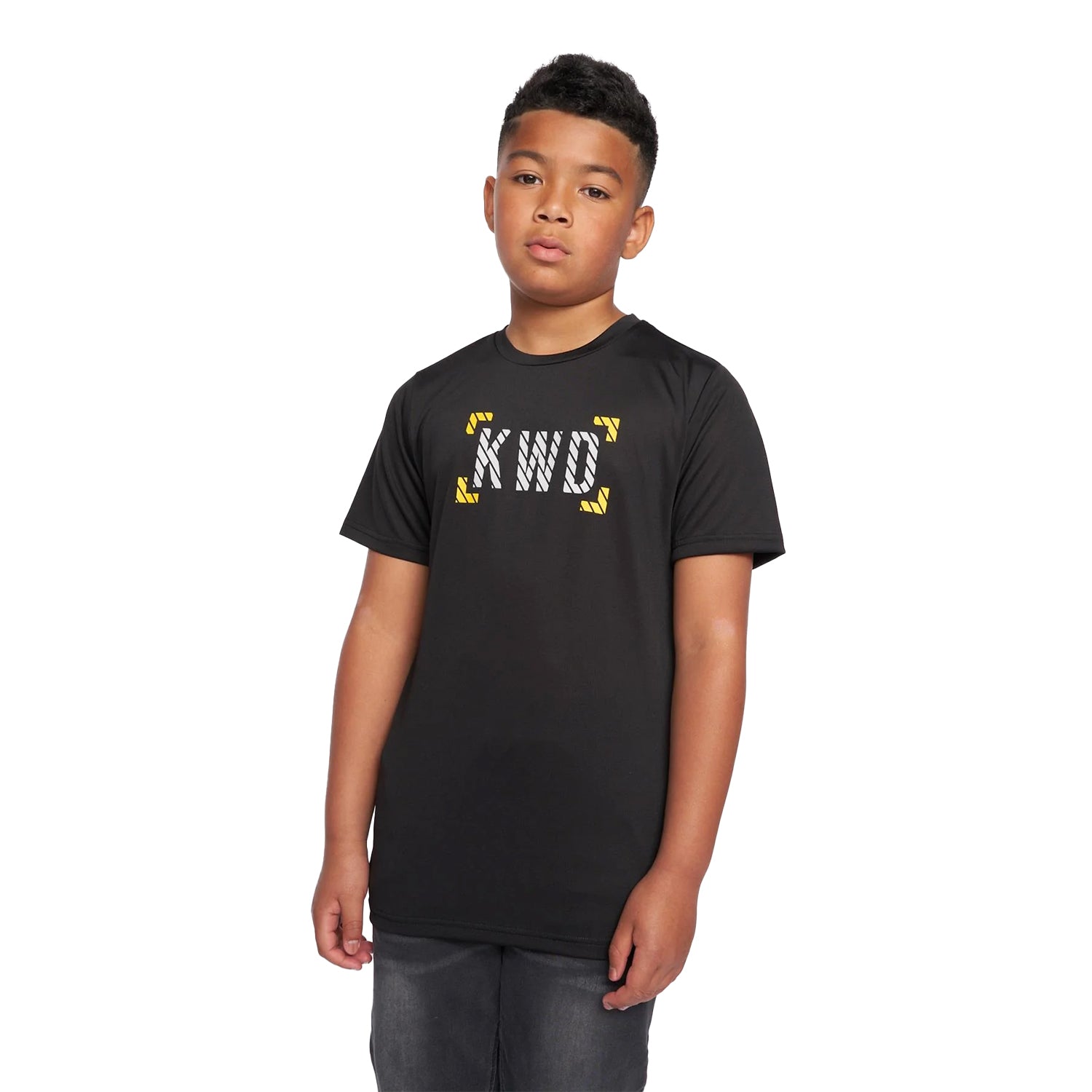 Black-Yellow - Front - Kings Will Dream Boys Karson T-Shirt