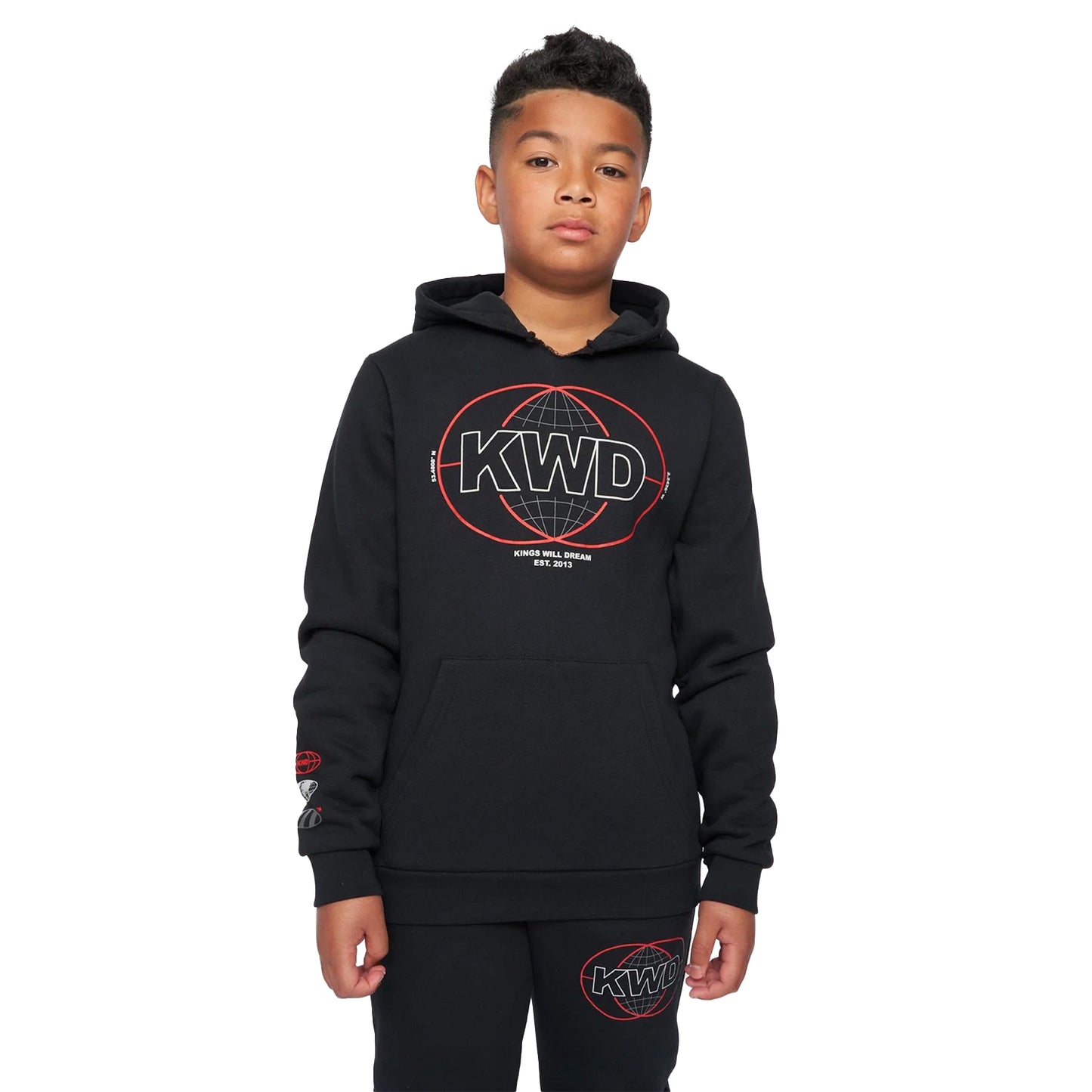 Jet Black - Front - Kings Will Dream Boys Orbital Hoodie