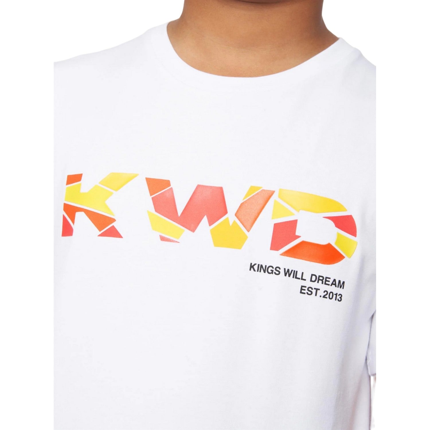 Optic White-Orange - Side - Kings Will Dream Boys Fracture Hoodie