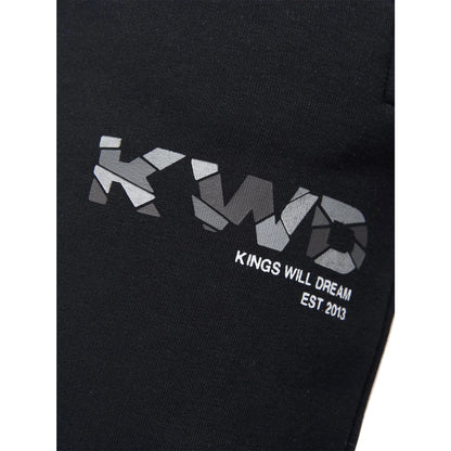 Jet Black-Grey - Side - Kings Will Dream Boys Fracture Reflective Detail Jogging Bottoms