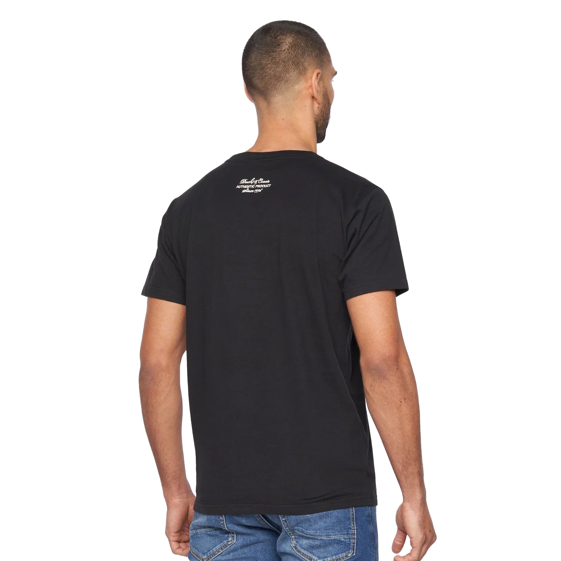 Black - Back - Duck and Cover Mens Kaylum T-Shirt