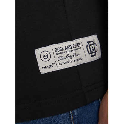 Black - Side - Duck and Cover Mens Kaylum T-Shirt