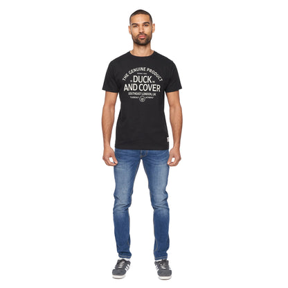 Black - Lifestyle - Duck and Cover Mens Kaylum T-Shirt
