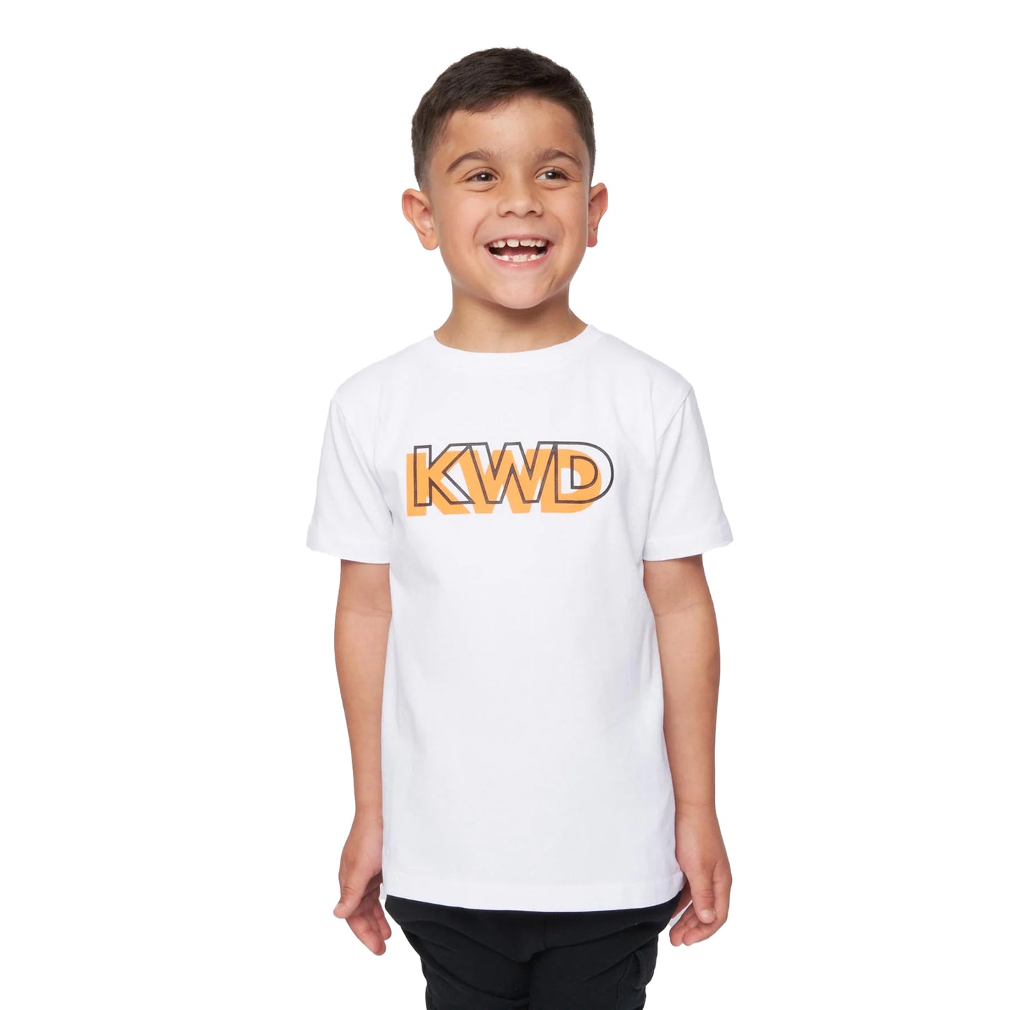 Optic White-Black-Orange - Front - Kings Will Dream Boys Silas T-Shirt