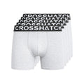Grey Marl - Front - Crosshatch Mens Astral Boxer Shorts (Pack of 5)