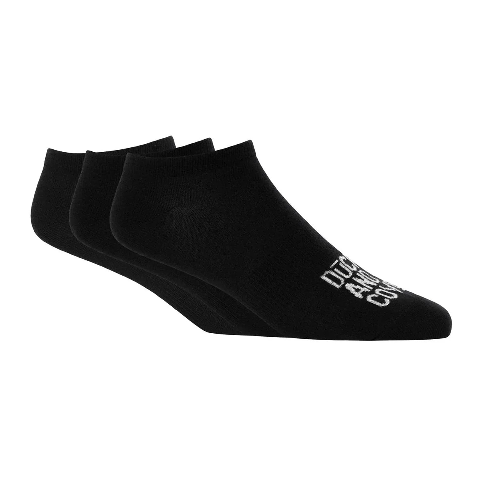 Black - Front - Duck and Cover Mens Fubel Trainer Socks (Pack of 5)