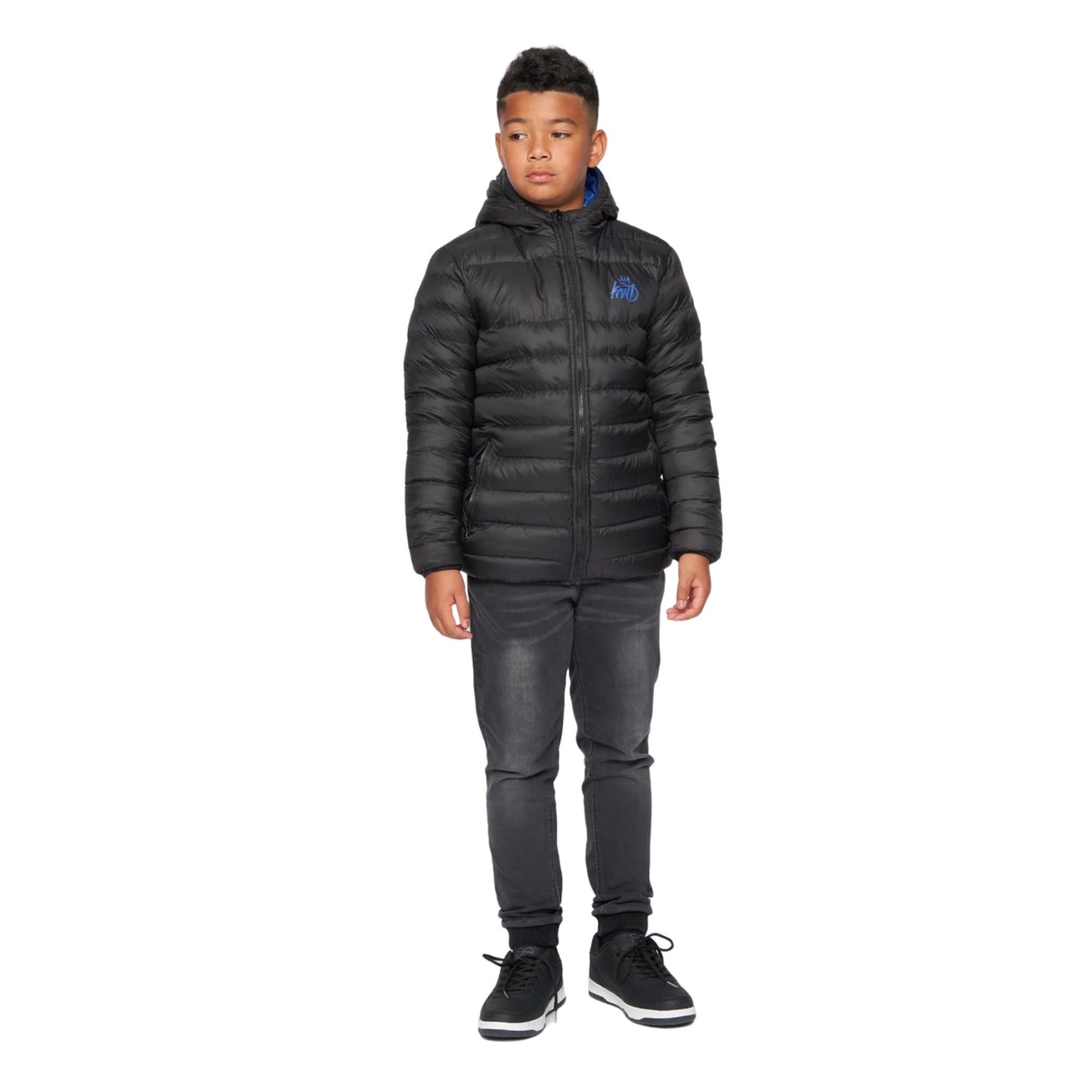 Black - Side - Kings Will Dream Boys Streford Reversible Padded Jacket