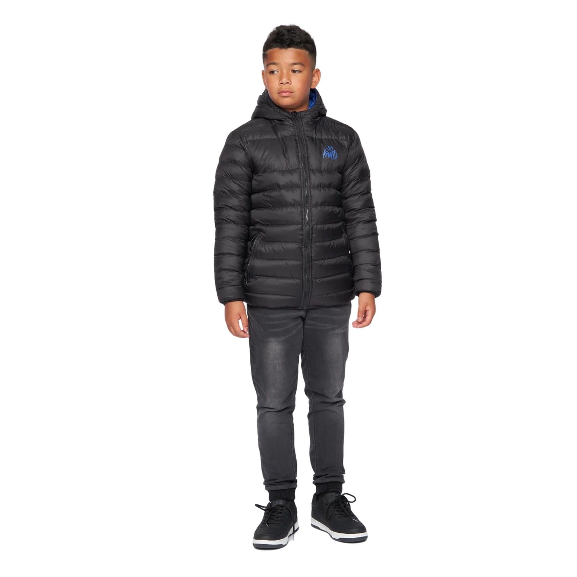 Black - Side - Kings Will Dream Boys Streford Reversible Padded Jacket