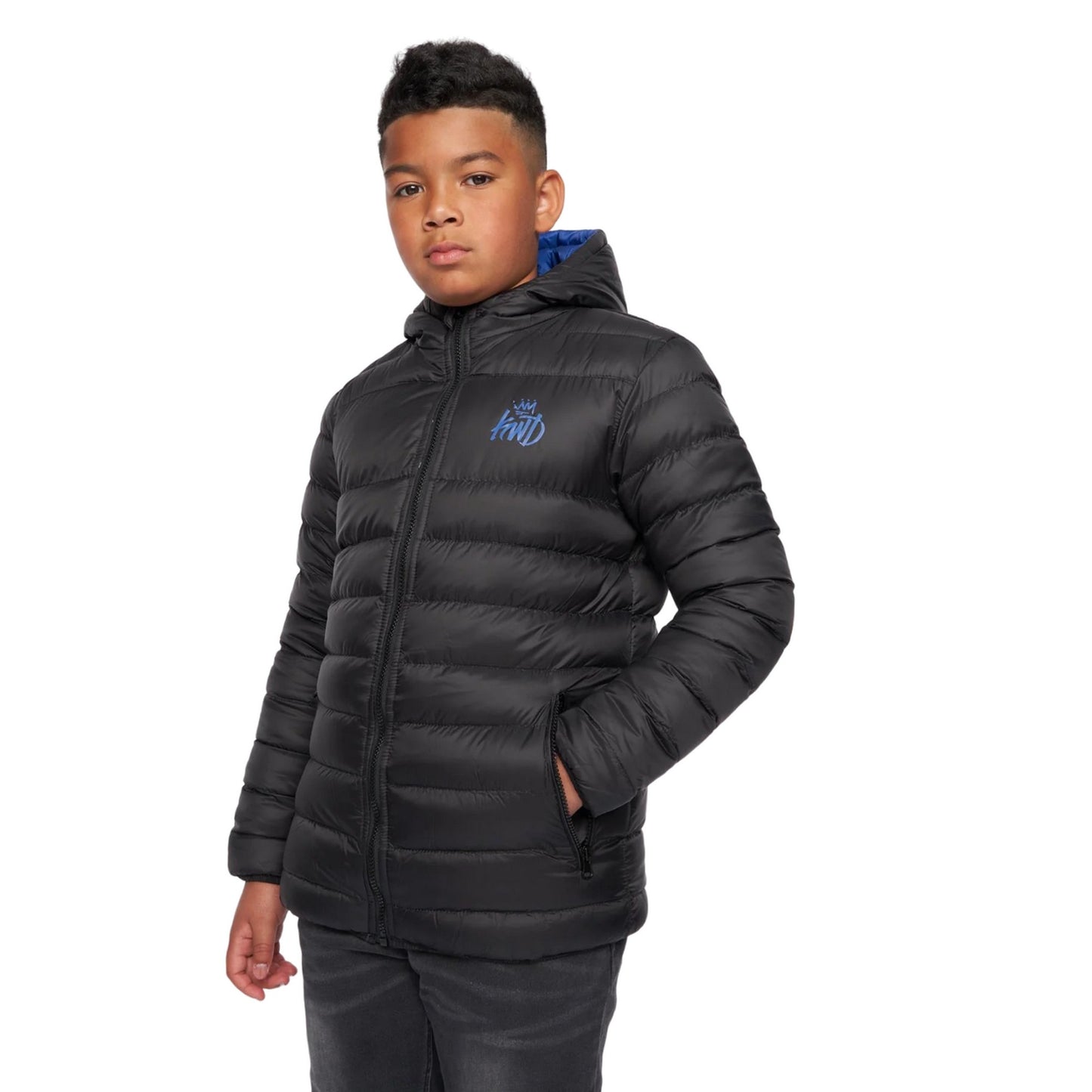 Black - Front - Kings Will Dream Boys Streford Reversible Padded Jacket
