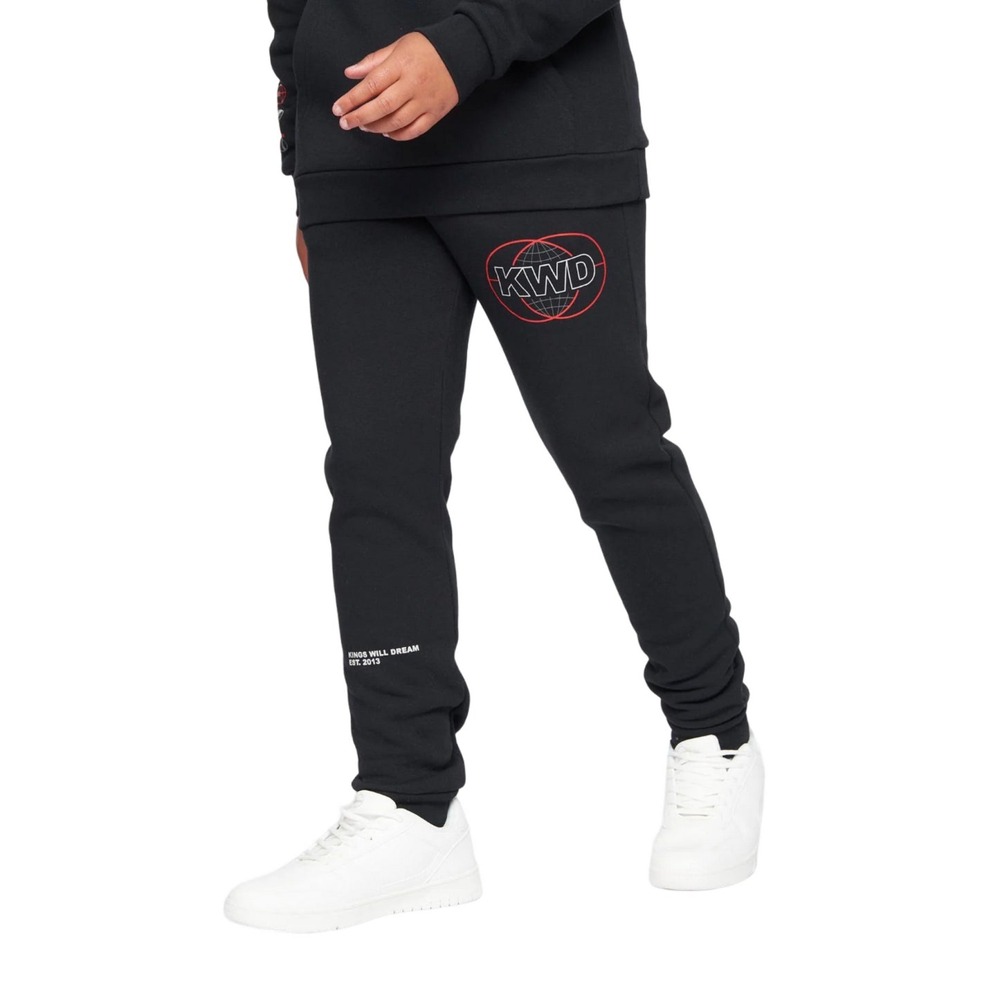 Jet Black - Front - Kings Will Dream Boys Orbital Fleece Jogging Bottoms