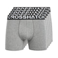 Charcoal Marl - Front - Crosshatch Mens Astral Boxer Shorts (Pack of 5)