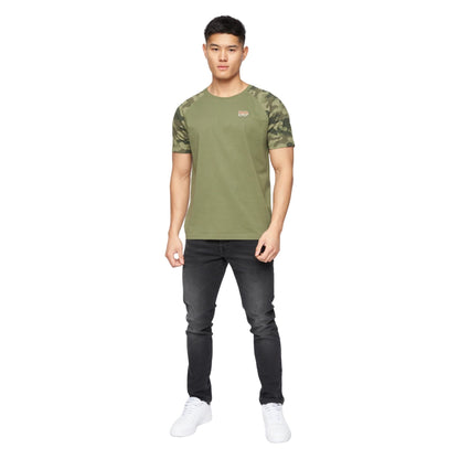 Olive - Side - Crosshatch Mens Cramdark Camo T-Shirt