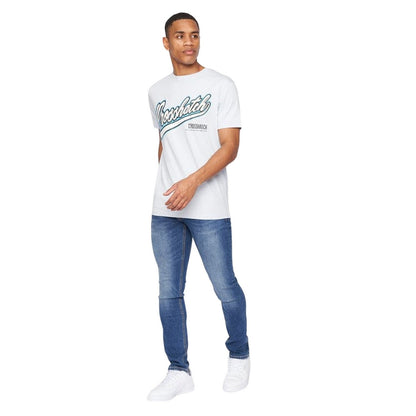 Light Blue - Side - Crosshatch Mens Cronstand Logo T-Shirt