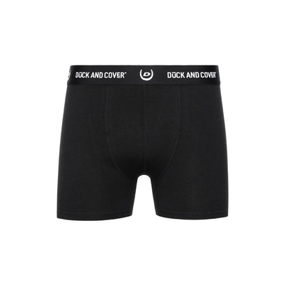 Black - Back - Duck and Cover Mens Anvilli Boxer Shorts (Pack of 7)