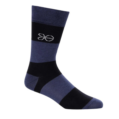 Blue - Close up - Crosshatch Mens Milato Socks (Pack of 5)