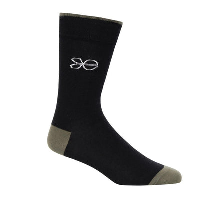 Olive - Front - Crosshatch Mens Milato Socks (Pack of 5)