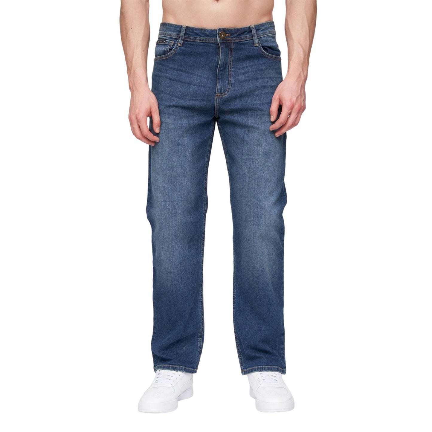 Stone Wash - Front - Henleys Mens Breeze Straight Jeans