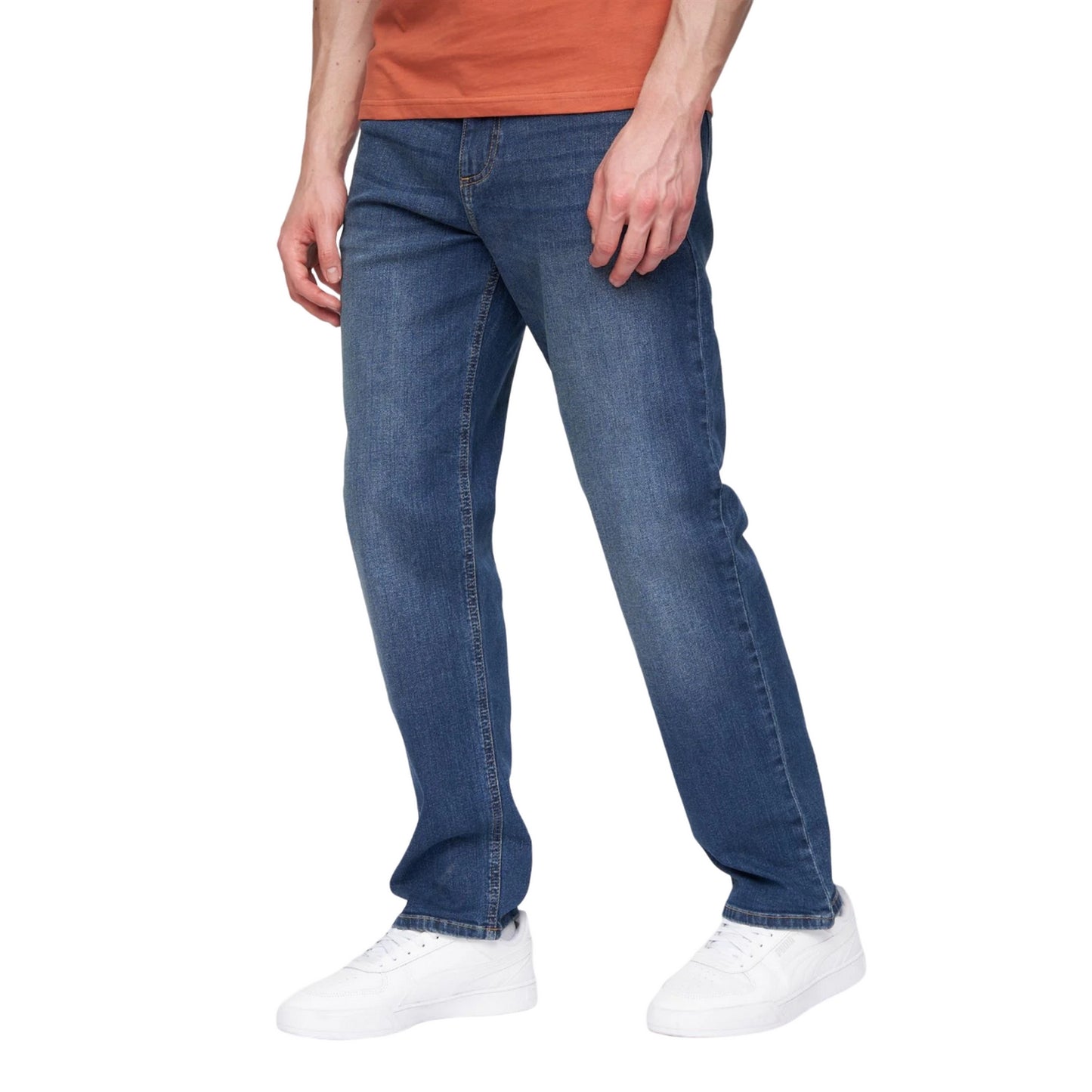 Stone Wash - Side - Henleys Mens Breeze Straight Jeans