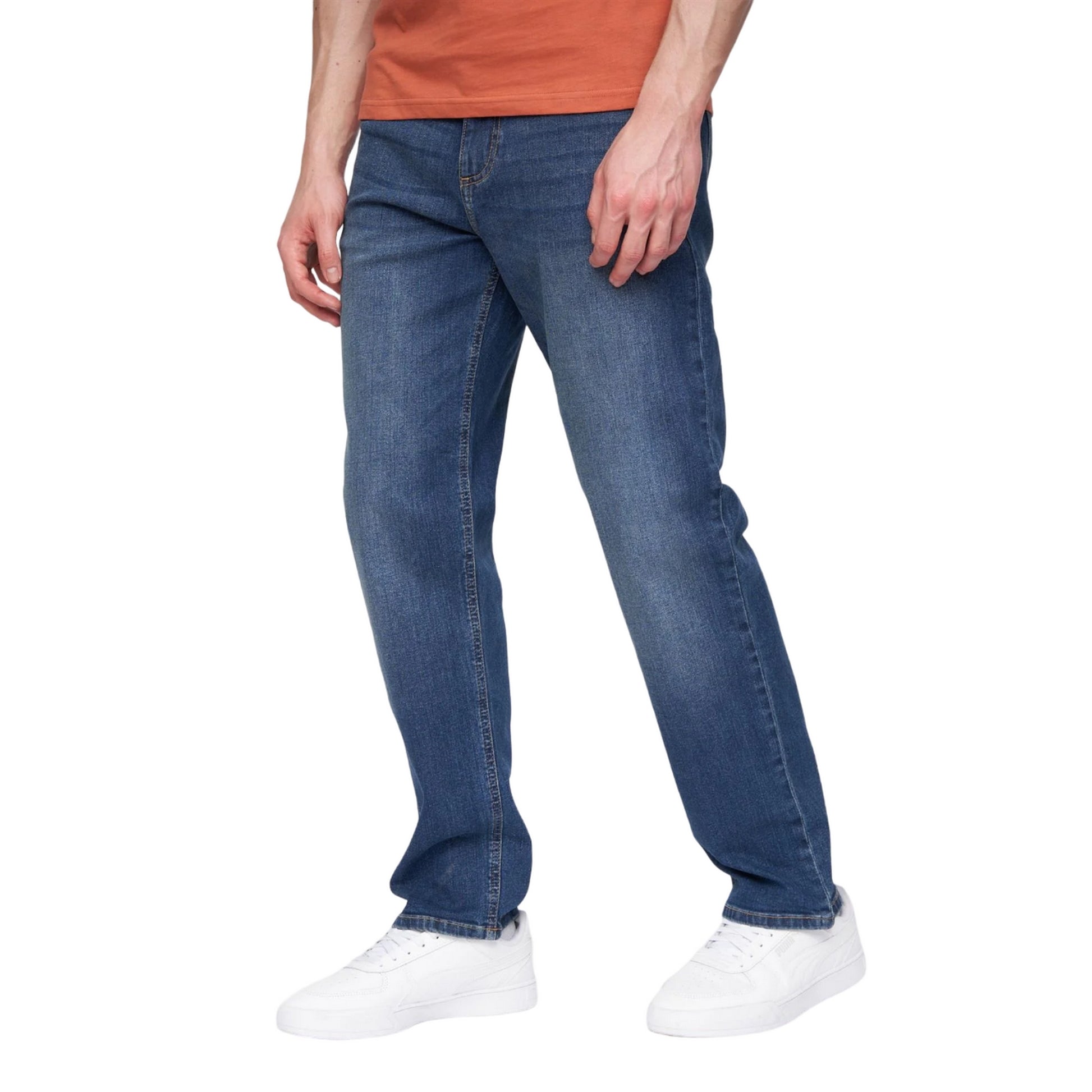 Stone Wash - Side - Henleys Mens Breeze Straight Jeans