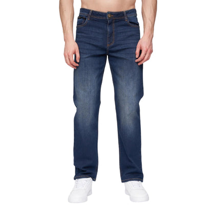 Dark Wash - Front - Henleys Mens Breeze Straight Jeans