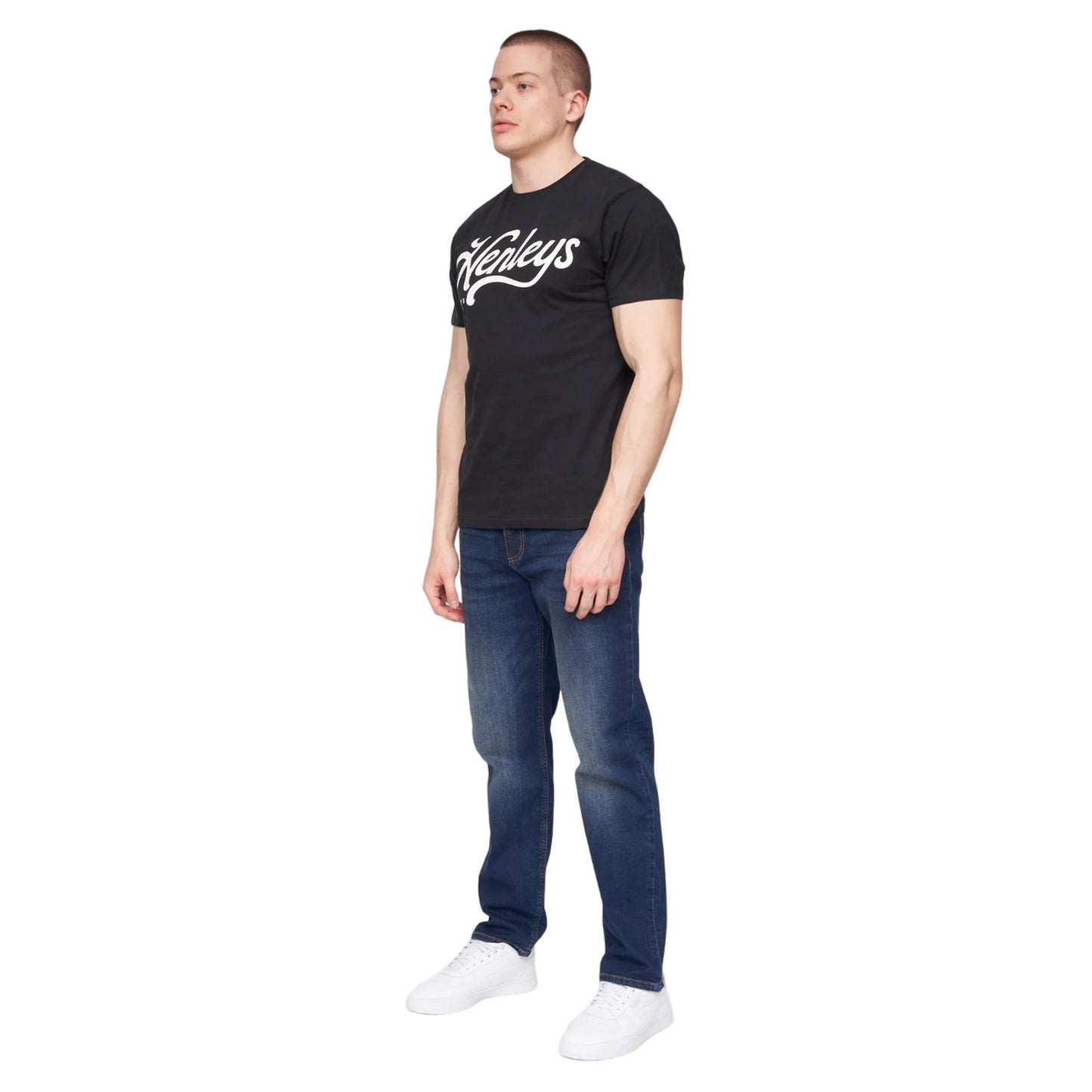 Dark Wash - Side - Henleys Mens Breeze Straight Jeans