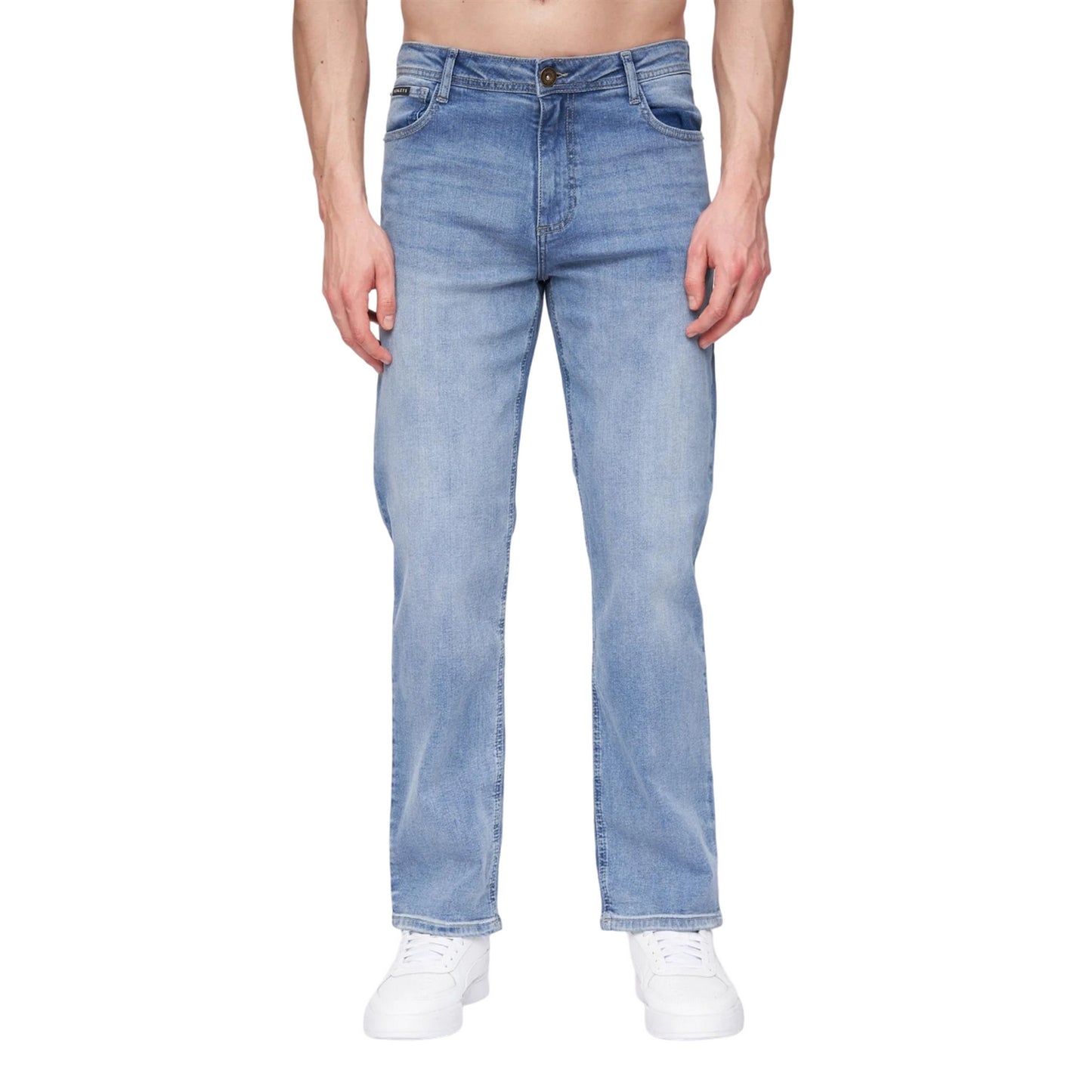 Light Wash - Front - Henleys Mens Breeze Straight Jeans