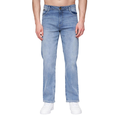 Light Wash - Front - Henleys Mens Breeze Straight Jeans